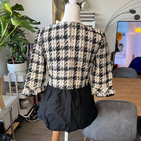 Zara Tweed peplum top - Picture 3 of 6